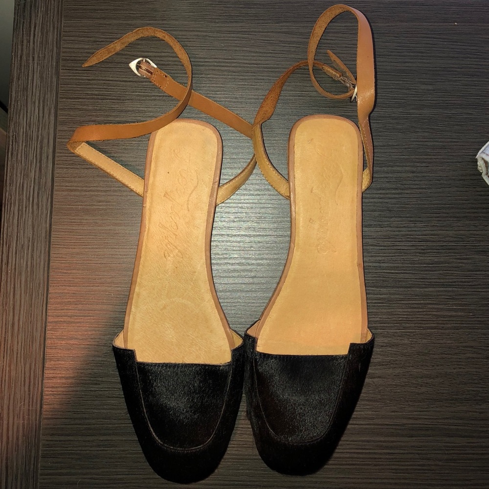 Free people calf hair flat